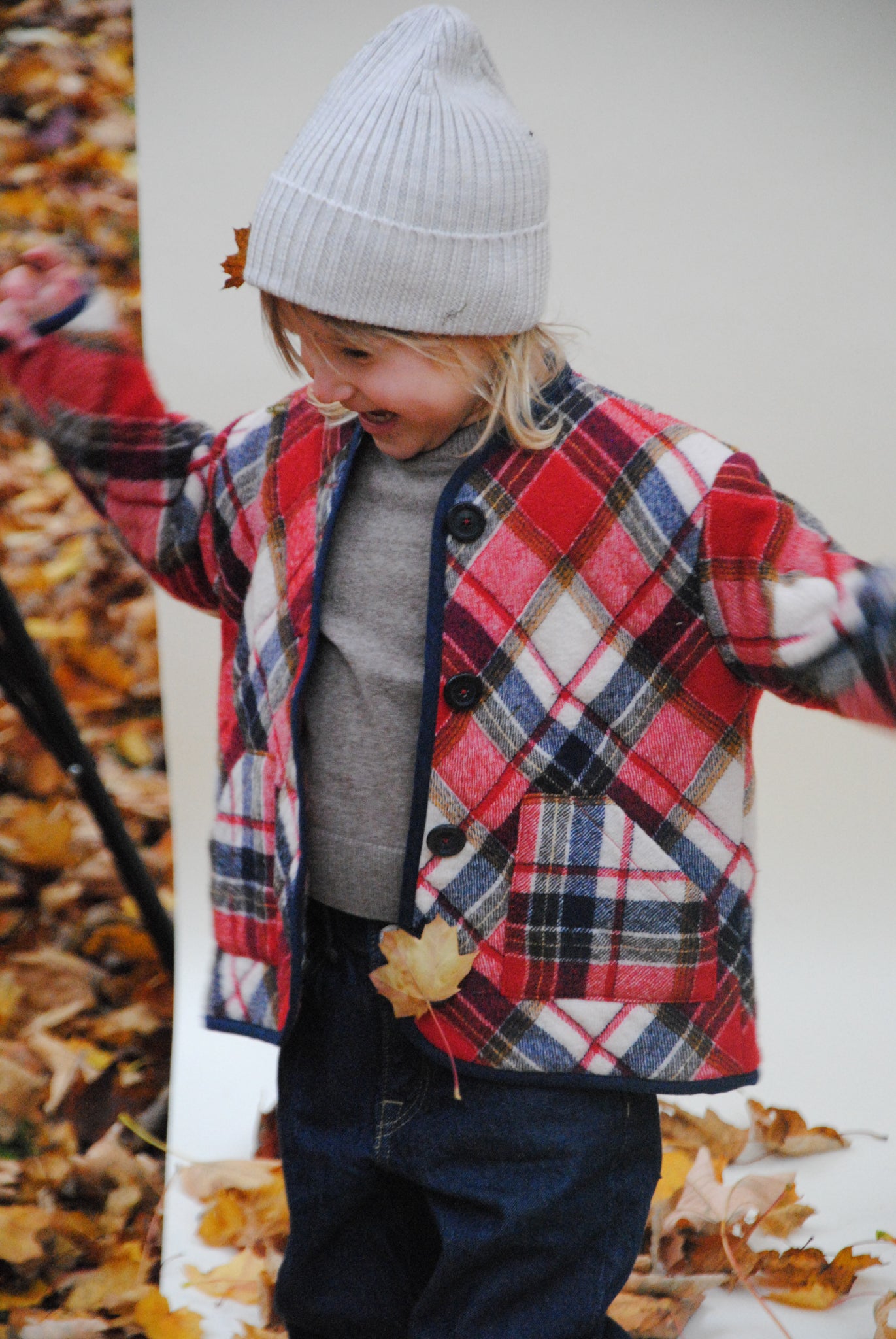 Kid's Jacket ROMY in red checked