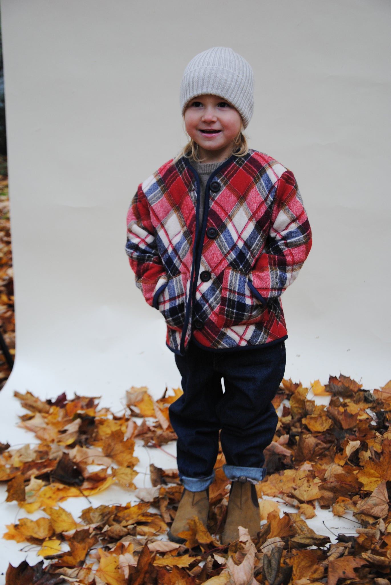 Kid's Jacket ROMY in red checked