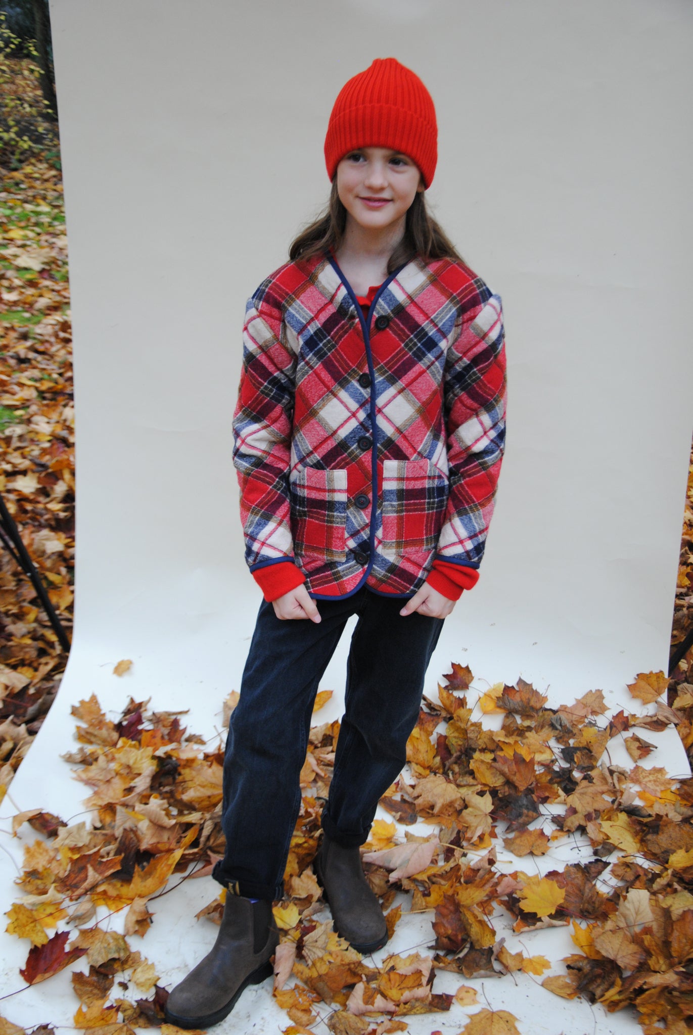 Kid's Jacket ROMY in red checked
