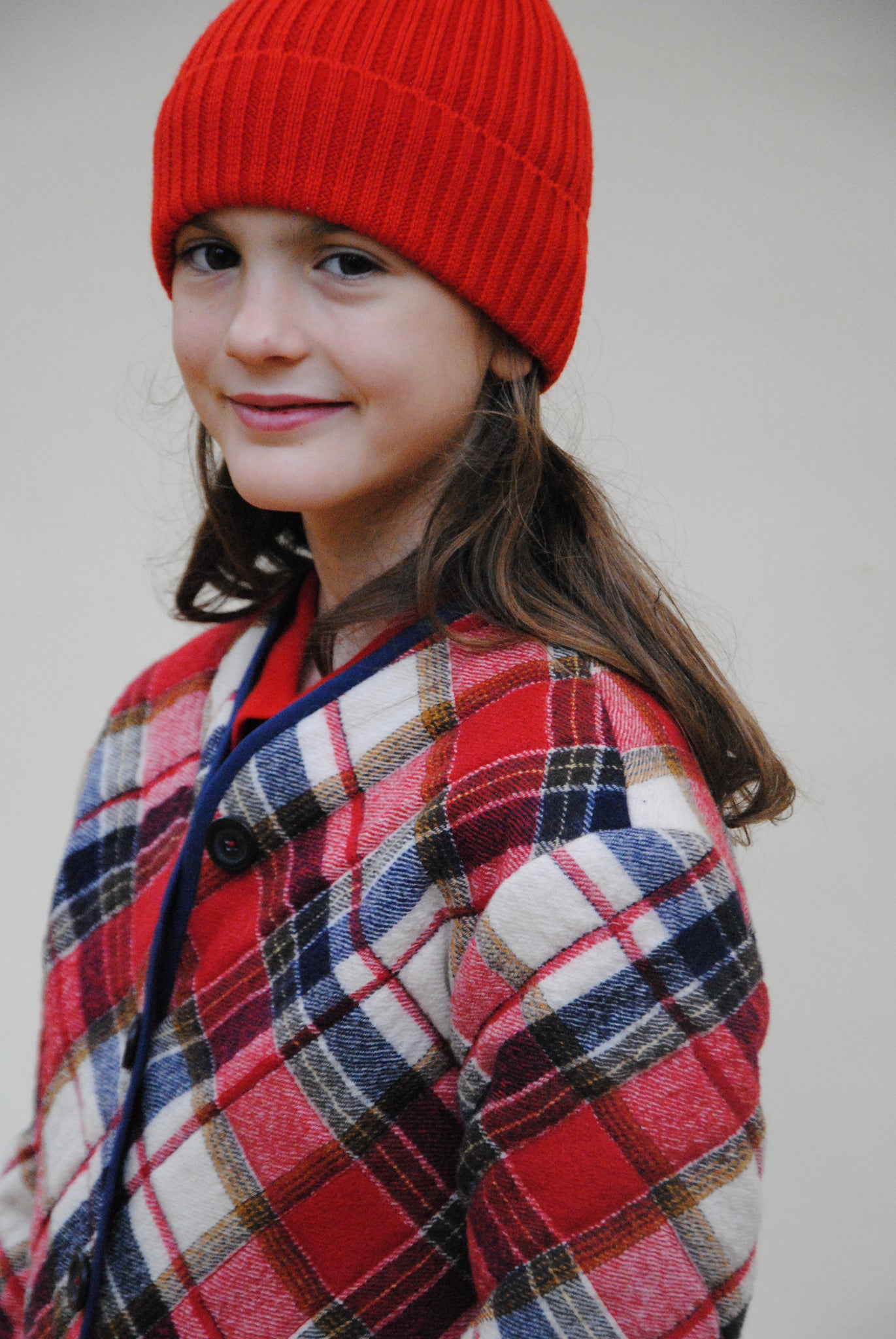 Kid's Jacket ROMY in red checked