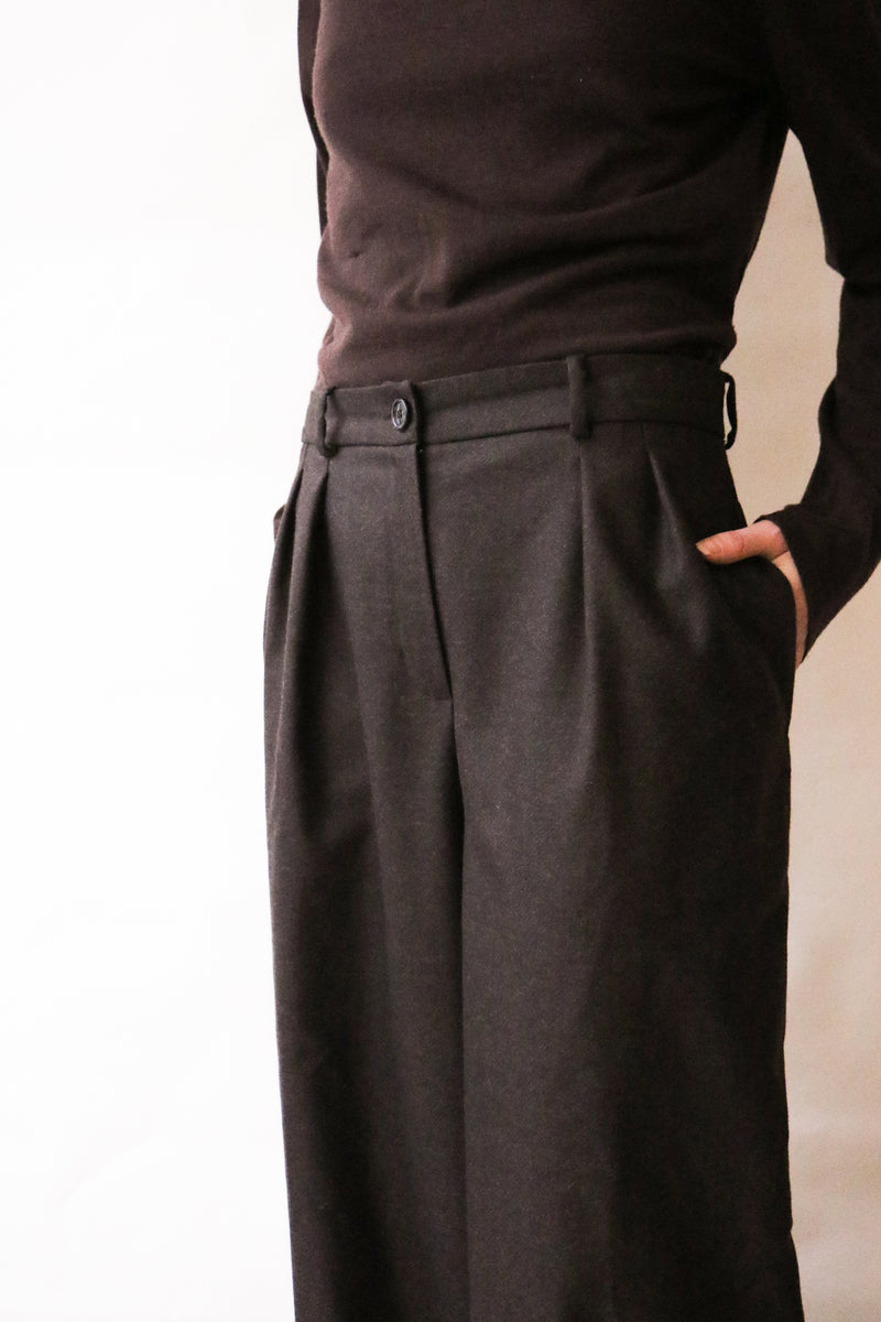 Pants ABBIE - deep brown
