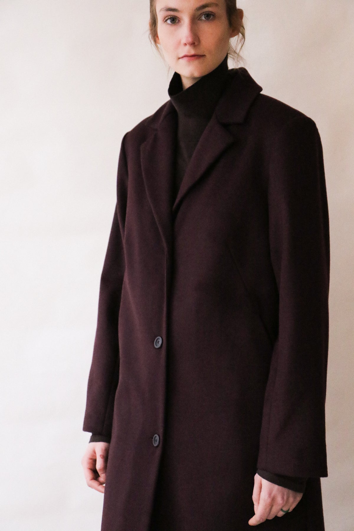 Coat FARA - plum wine