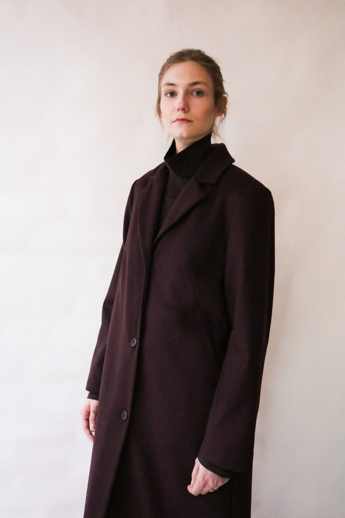 Coat FARA - plum wine