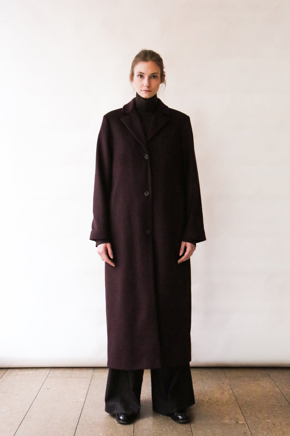 Coat FARA - plum wine