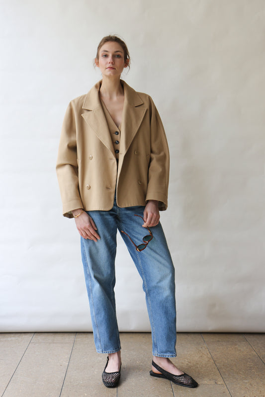 Jacket FEMME - cotton camel