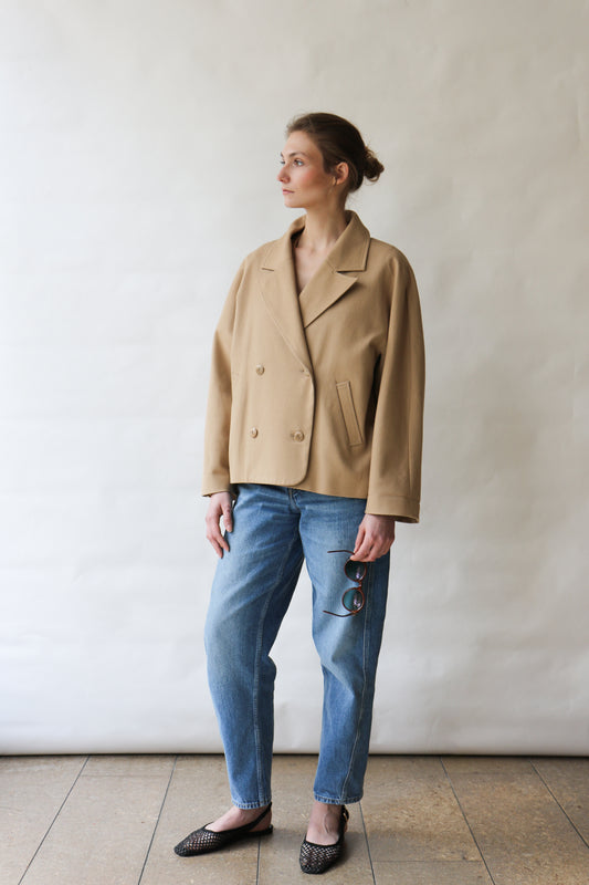 Jacket FEMME - cotton camel