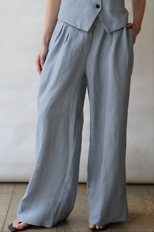 Pants ABBIE - icy blue