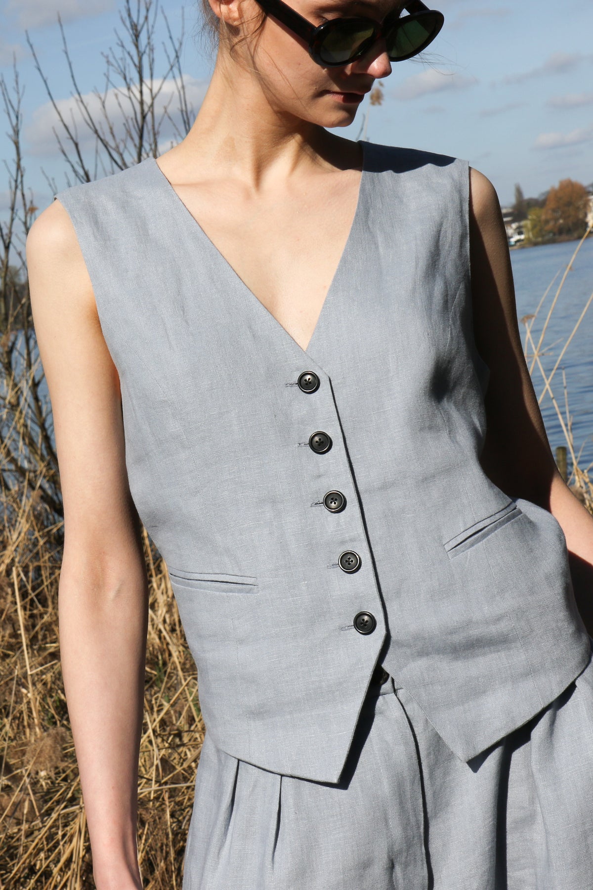 Vest STINE - icy blue