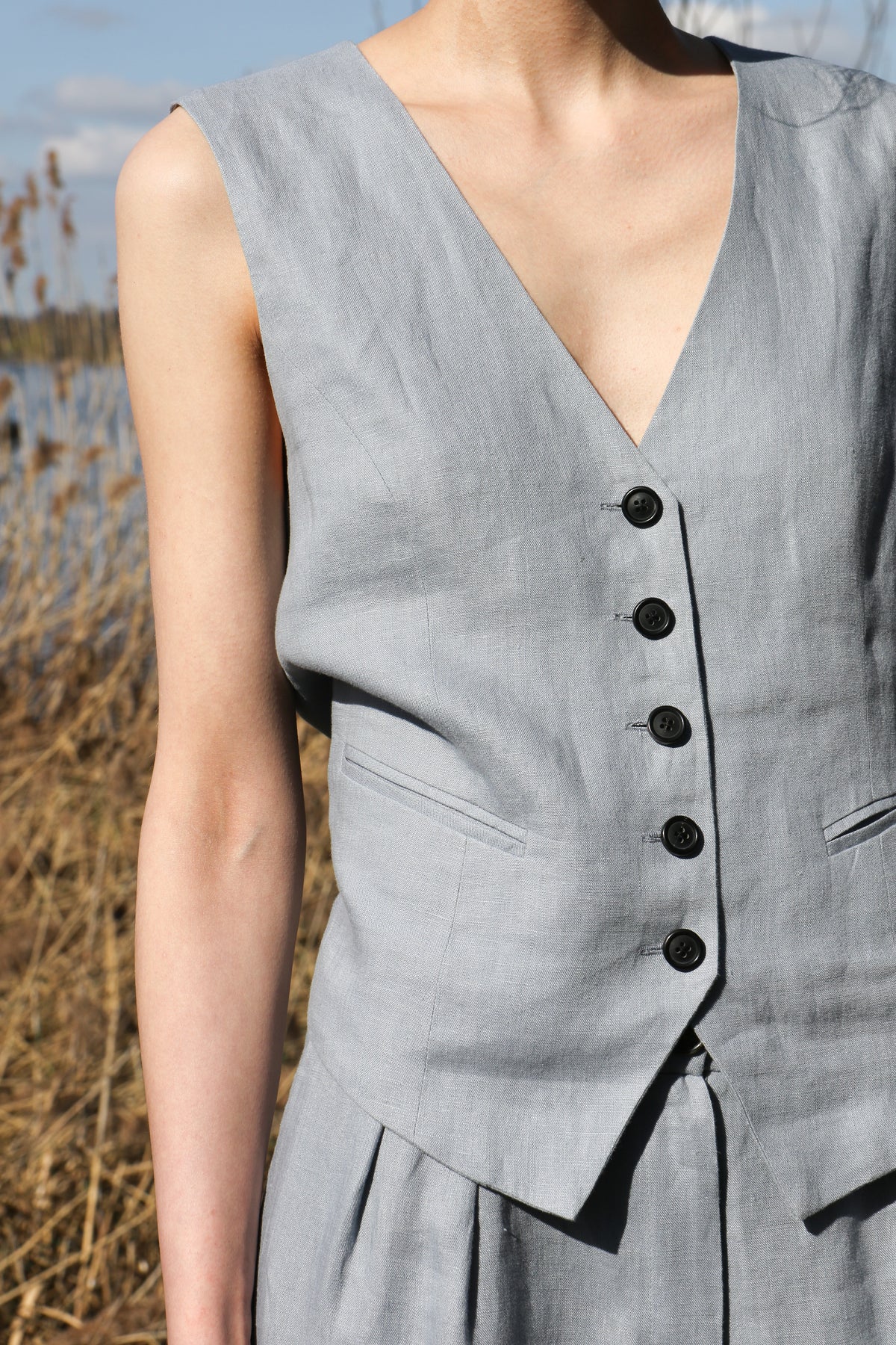 Vest STINE - icy blue